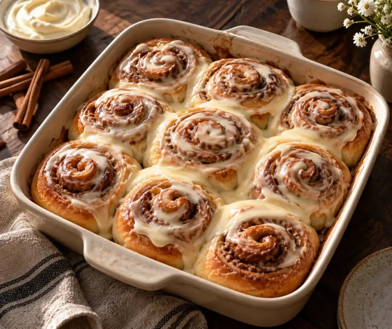 Cinnamon Rolls ultra-moelleux au glaçage cream cheese