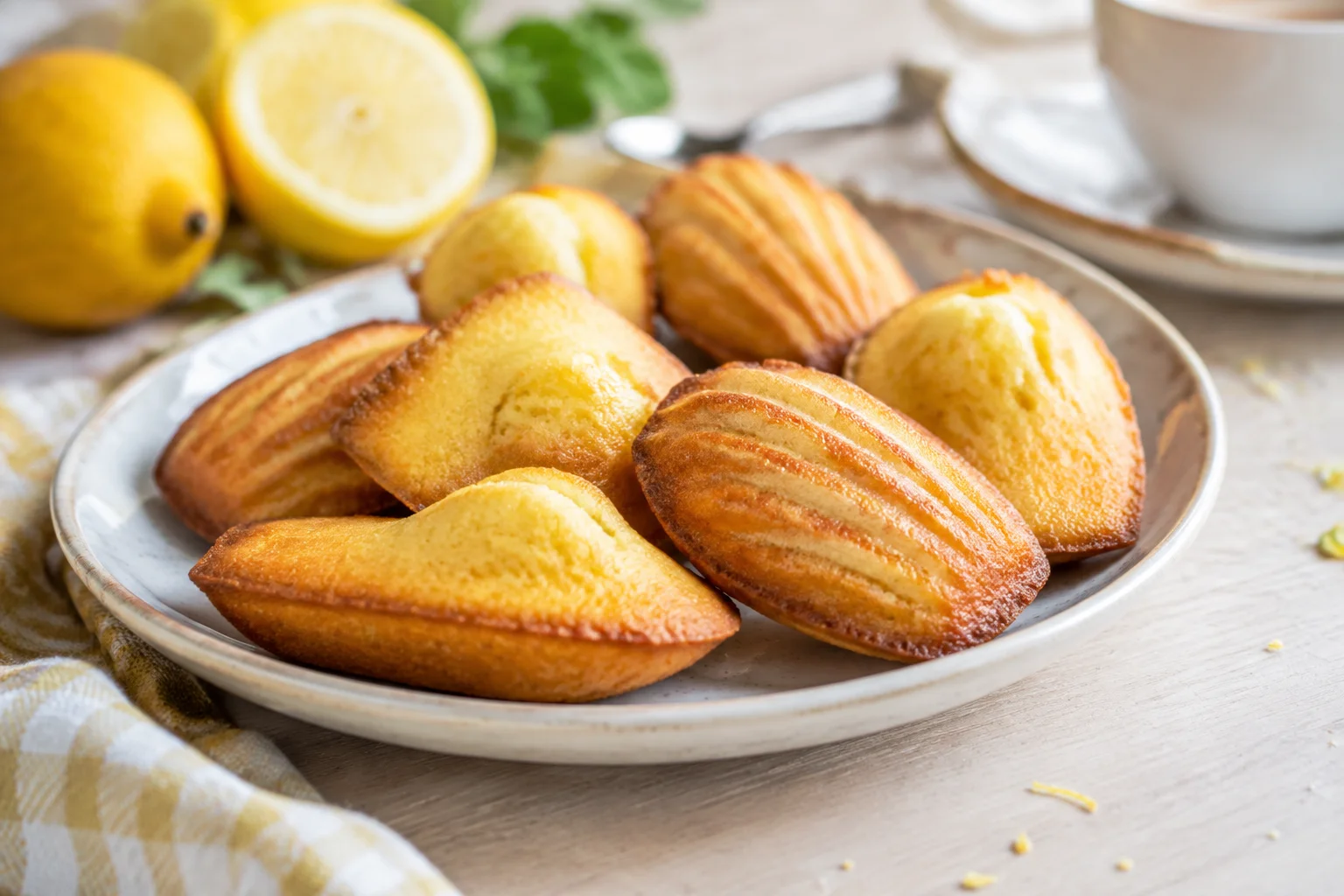 Madeleines moelleuses au citron et à la bosse traditionnelle